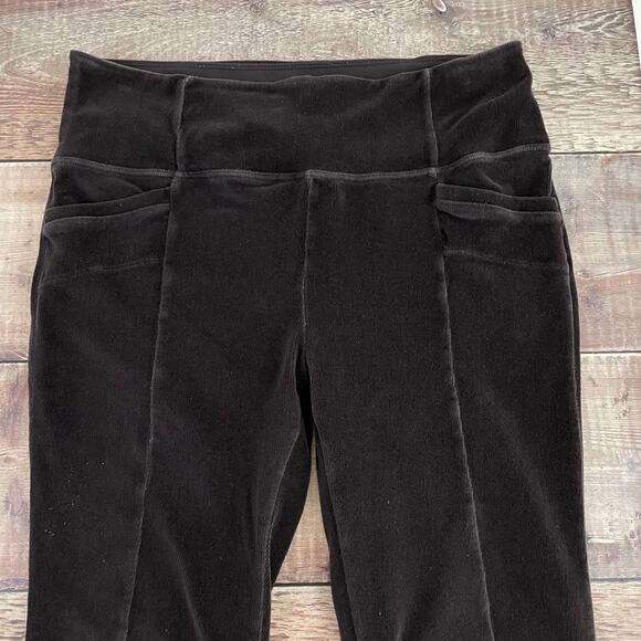 Athleta Leggings Women's L Metro High Rise Velvet Corduroy Gray - Picture 3 of 13